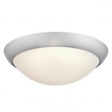 Westinghouse 6137400 - 11 in. 14W LED Flush with Color Temperature Selection Brushed Nickel Finish Frosted Glass Shade