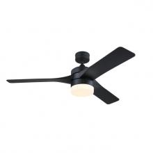 Westinghouse 73212LE - 52 in. Matte Black Finish Matte Black ABS Blades Opal Frosted Glass