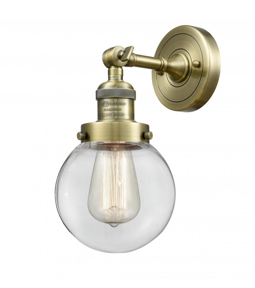 Beacon - 1 Light - 6 inch - Antique Brass - Adjustable Sconce