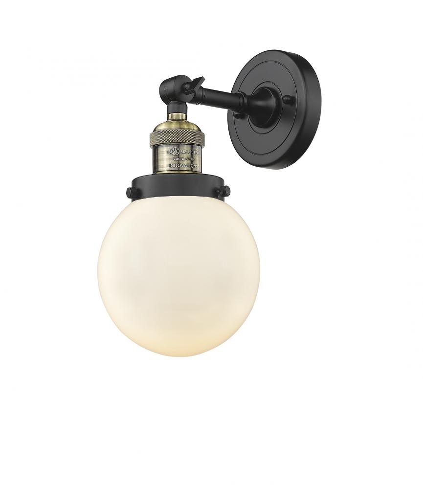 Beacon - 1 Light - 6 inch - Black Antique Brass - Adjustable Sconce