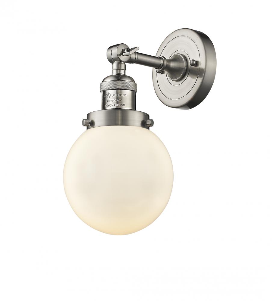 Beacon - 1 Light - 6 inch - Brushed Satin Nickel - Adjustable Sconce