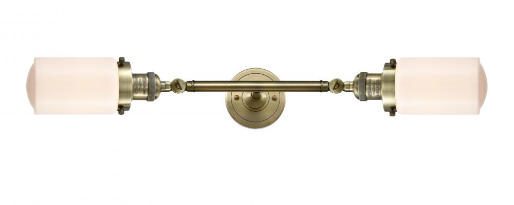 Dover - 2 Light - 5 inch - Antique Brass - Adjustable Bath Vanity Light