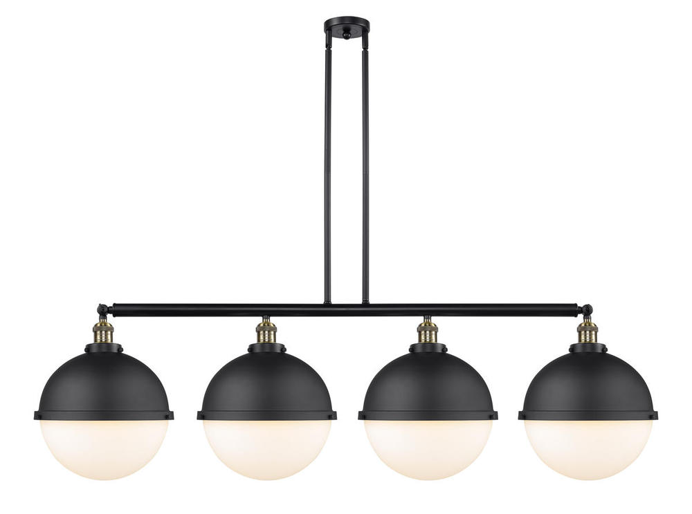 Hampden - 4 Light - 58 inch - Black Antique Brass - Stem Hung - Adjustable Island Light