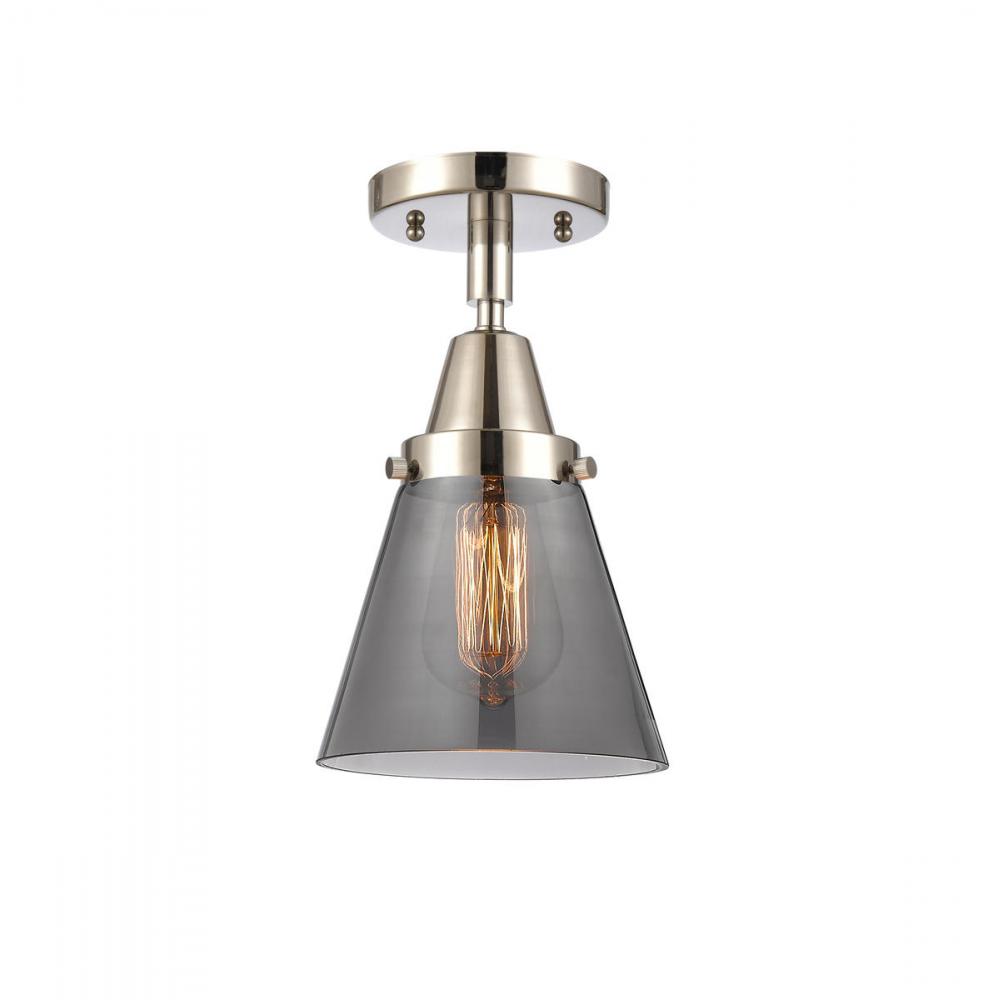 Cone - 1 Light - 6 inch - Polished Nickel - Flush Mount