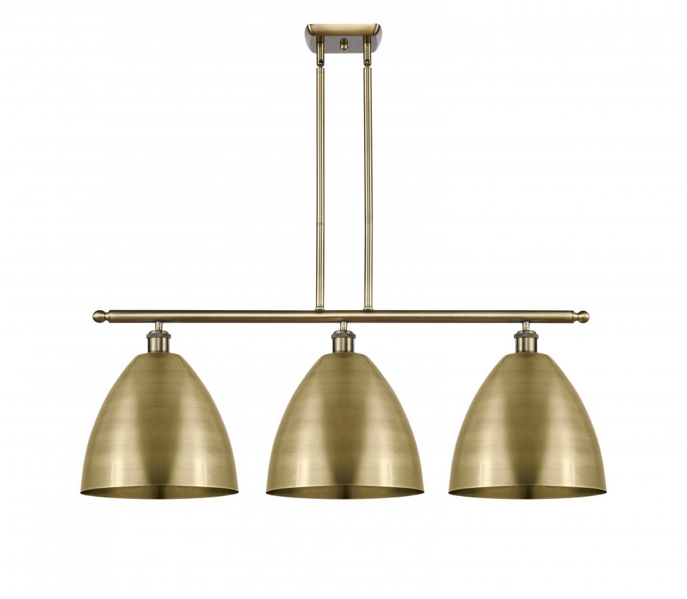 Bristol - 3 Light - 39 inch - Antique Brass - Cord hung - Island Light