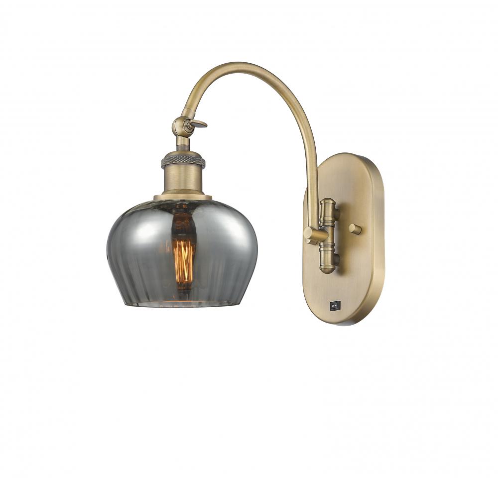 Fenton - 1 Light - 7 inch - Brushed Brass - Adjustable Swing Arm