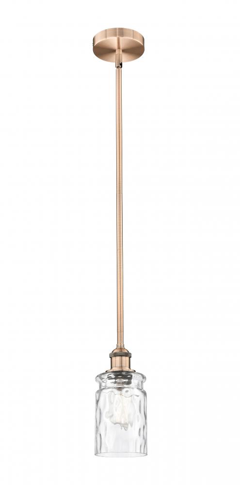 Candor - 1 Light - 5 inch - Antique Copper - Stem hung - Mini Pendant