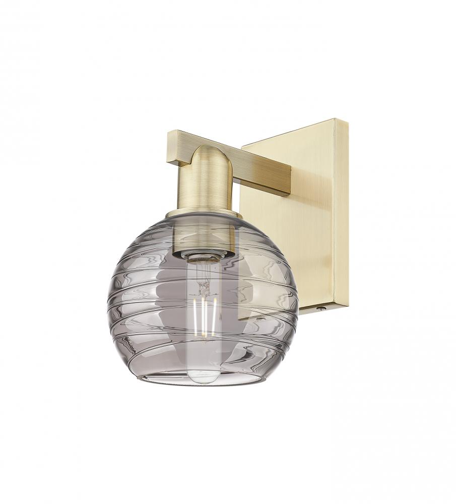 Athens Deco Swirl - 1 Light - 6 inch - Polished Nickel - Sconce