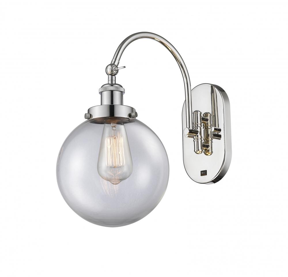 Beacon - 1 Light - 8 inch - Polished Nickel - Adjustable Swing Arm