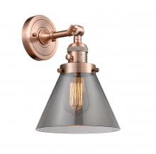 Innovations Lighting 203SW-AC-G43-LED - Cone - 1 Light - 8 inch - Antique Copper - Adjustable Sconce