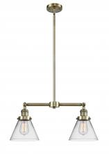 Innovations Lighting 209-AB-G42-LED - Cone - 2 Light - 21 inch - Antique Brass - Stem Hung - Adjustable Island Light