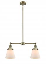 Innovations Lighting 209-AB-G61-LED - Cone - 2 Light - 21 inch - Antique Brass - Stem Hung - Adjustable Island Light
