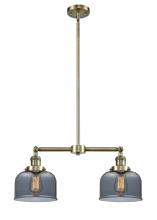 Innovations Lighting 209-AB-G73 - Bell - 2 Light - 21 inch - Antique Brass - Stem Hung - Adjustable Island Light