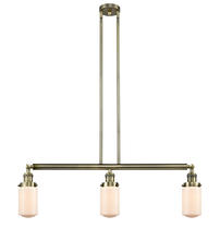 Innovations Lighting 213-AB-G311 - Dover - 3 Light - 37 inch - Antique Brass - Stem Hung - Adjustable Island Light