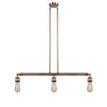 Innovations Lighting 213-AC - Bare Bulb - 3 Light - 38 inch - Antique Copper - Stem Hung - Adjustable Island Light