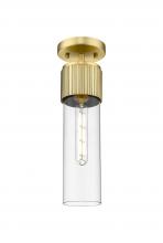 Innovations Lighting 428-1F-BB-G428-12CL - Bolivar - 1 Light - 5 inch - Brushed Brass - Semi-Flush Mount
