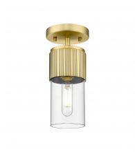 Innovations Lighting 428-1F-BB-G428-7CL - Bolivar - 1 Light - 5 inch - Brushed Brass - Semi-Flush Mount
