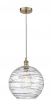 Innovations Lighting 616-1P-AB-G1213-12 - Athens Deco Swirl - 1 Light - 12 inch - Antique Brass - Cord hung - Mini Pendant
