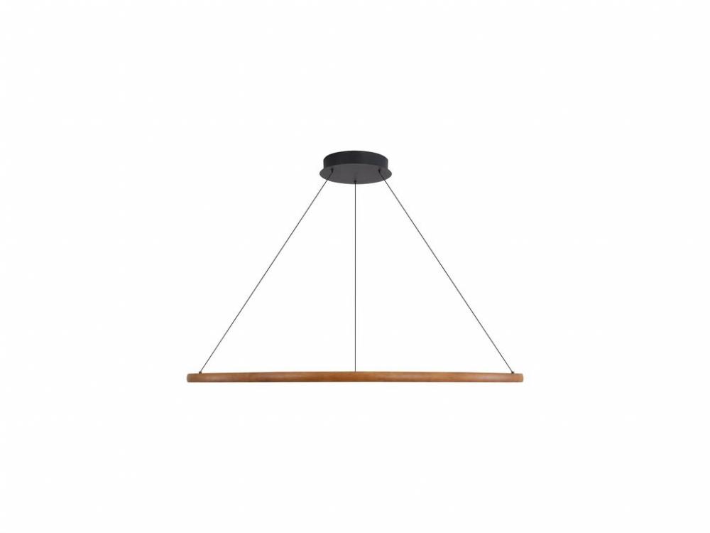 Veritas 47" LED Ring Chandelier in Walnut