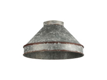 Golden 0877-FM ABI-GV - Jasper Flush Mount in Antique Black Iron with Galvanized Steel