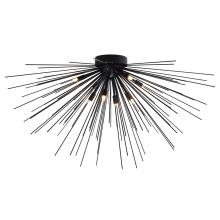 CWI Lighting 1034C40-8-101 - Savannah 8 Light 40in Black Flush Mount