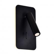 CWI Lighting 1243W6-101 - Private I Integrated LED Adjustable Rectangular Matte Black Wall Sconce