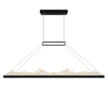 CWI Lighting 1601P48-101 - Himalayas Integrated LED 48in Black Chandelier with Handcrafted Glass