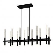 CWI Lighting 1703P48-12-101-RC - Dragonswatch Integrated LED 48in 12 Pendant Black Chandelier