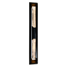 CWI Lighting 1723W44-2-101-B - Petra Integrated LED 44in Sand Black Outdoor Wall Light with Handcrafted Glass