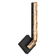 CWI Lighting 1724W19-1-101-A - Contour Integrated LED 19in Sand Black Indoor-Outdoor Wall Light with Handcrafted Glass
