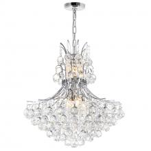 CWI Lighting 8012P24C - Princess 10 Light 24in Chrome Down Chandelier with Crystals