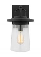 Generation Lighting 8608901EN7-12 - Tybee casual 1-light LED outdoor exterior medium wall lantern sconce in black Finish