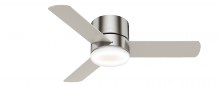 Hunter 59454 - Hunter 44 inch Minimus Brushed Nickel Low Profile Ceiling Fan with LED Light Kit
