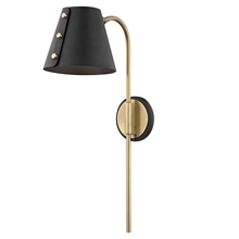 Mitzi by Hudson Valley Lighting HL174201-AGB/BK - Meta Plug-In Sconce