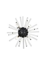 Elegant 2502W18BK - Sienna 18 inch crystal rod wall sconce in black