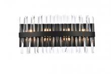 Elegant 6200W24BK - Serephina 24 inch crystal bath sconce in black