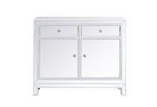 Elegant MF72002WH - 38 inch mirrored nightstand in white