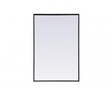 Elegant MR42436BK - Metal Frame Rectangle Mirror 24x36 Inch in Black
