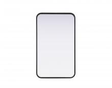 Elegant MR8A1830BLK - R Corner Mirror 18"x30"x2" Black