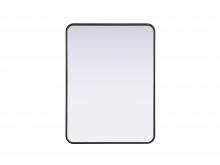 Elegant MR8A2432BLK - R Corner Mirror 24"x32"x2" Black