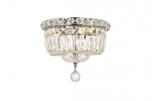 Elegant V2528F10C/RC - Tranquil 4 light Chrome Flush Mount Clear Royal Cut Crystal
