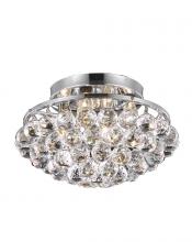 Elegant V9805F14C/RC - Corona 4 light Chrome Flush Mount Clear Royal Cut Crystal