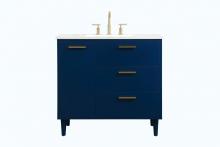 Elegant VF47036MBL - 36 inch bathroom vanity in Blue