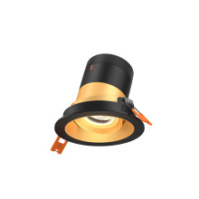 Dals RC03-CC-35-GMBGD-TBK - 3in Modular Downlight, 5CCT, 35 degree Beam Angle, Gimbal Reflector, Gold, Black trim