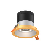 Dals RC04-CC-60-RGAZ-TGD - 4in Modular Downlight, 5CCT, 60 degree Beam Angle, Regressed, Alzak, Gold Trim