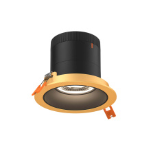 Dals RC04-CC-35-RGBK-TGD - 4in Modular Downlight, 5CCT, 35 degree Beam Angle, Regressed, Black, Gold Trim