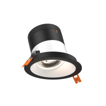 Dals RC04-CC-35-SLWH-TBK - 4in Modular Downlight, 5CCT, 35 degree Beam Angle, Slope Ceiling, White, Black Trim