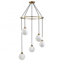 Savoy House Meridian M10059NB - 5-light Pendant In Natural Brass