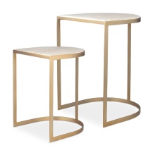 Uttermost 50246 - Uttermost Lindon Travertine Nesting Tables Set/2